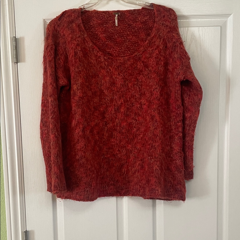 Free People Orangescoop Neck Mohair Sweater S